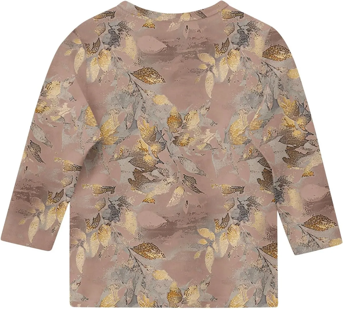 3/4 Sleeve Length Sleeve Girls Tops Funny Leaf Print Shirts 2025 Trendy Summer Tshirts Cute Preppy Blouses Outfits