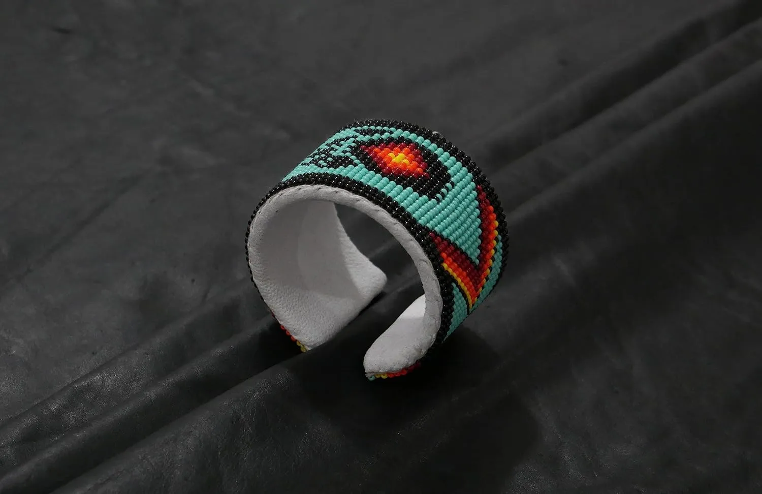 Beaded Cuff Bracelet native style seed beads Adjustable cuff bracelet (Handmade)