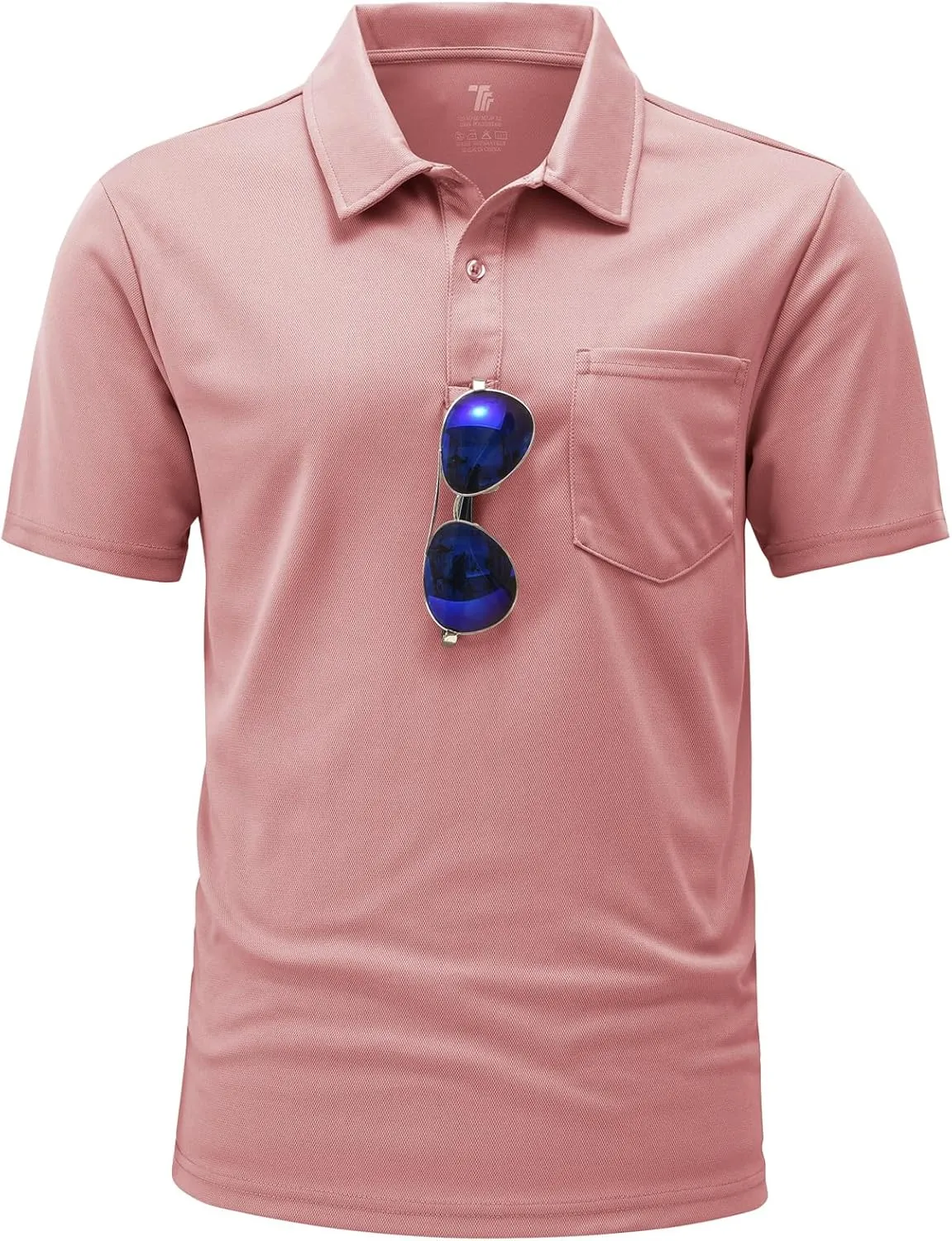 BGOWATU Men's Polo Shirts Short Sleeve Collared Golf Shirts Quick Dry Tennis Shirt Outdoor Sports Causal Shirts