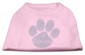 Blue Paw Rhinestud Shirt Light Pink L (14)