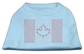 Canadian Flag Rhinestone Shirts Baby Blue L (14)