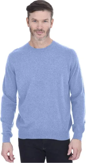 Cashmeren Men's Basic Crewneck Sweater 100% Pure Cashmere Long Sleeve Round Neck Pullover