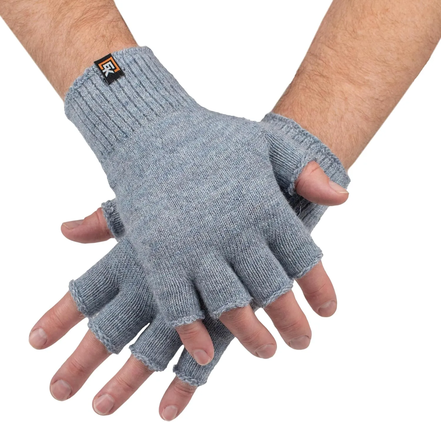Evolution Knitwear Alpaca Knit Fingerless Gloves - Super Soft Baby Alpaca - Made in the USA - Large