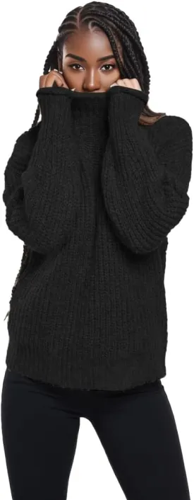 Famulily Women's Pullover Sweaters Long Sleeve Turtleneck Sweater Casual Oversized Knitted Tops 2023 Fall Winter Clothes