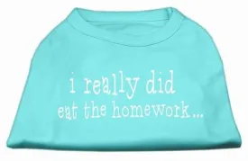 I really did eat the Homework Screen Print Shirt Aqua S (10)