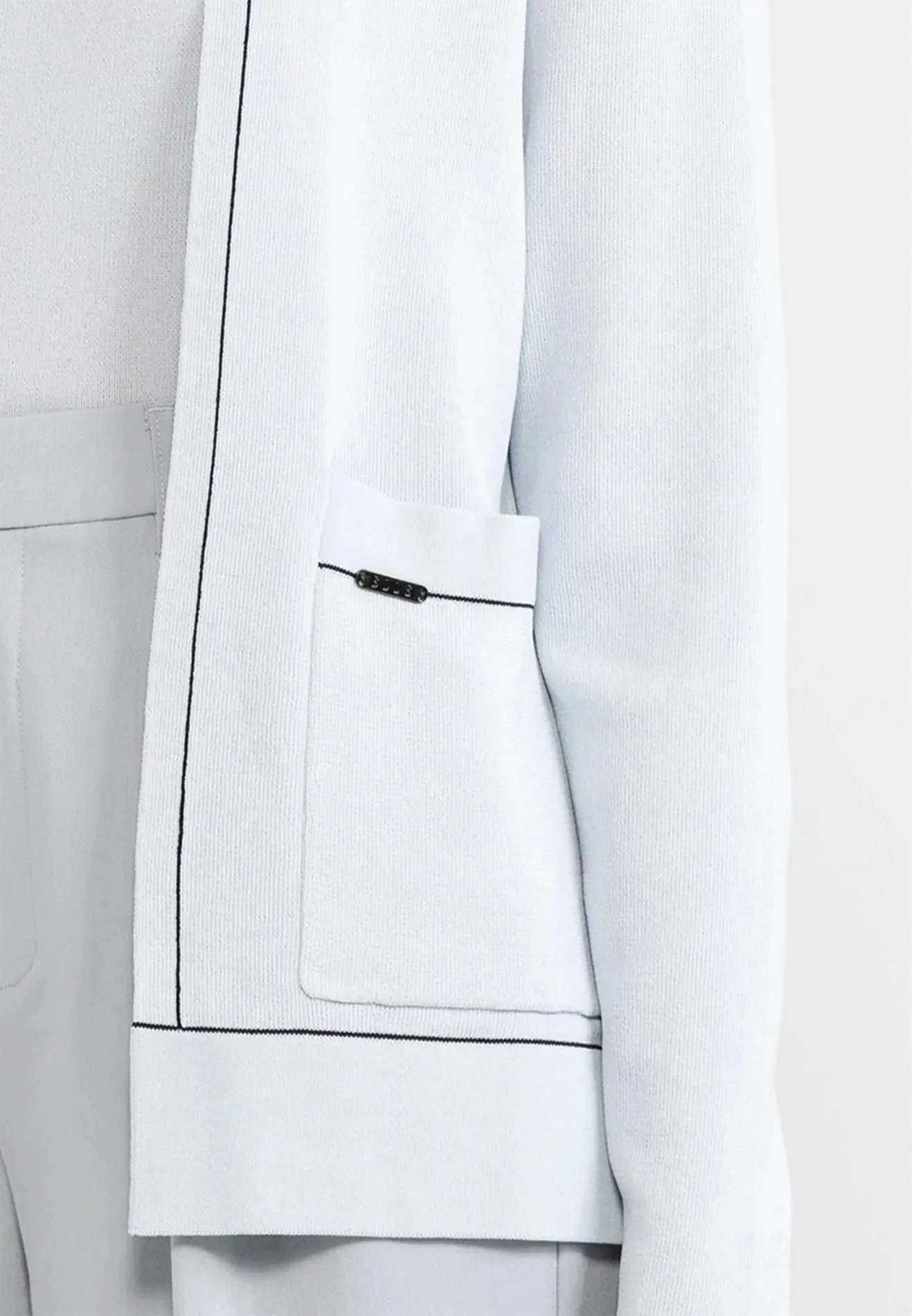 Knitted Double Pocket Open Cardigan