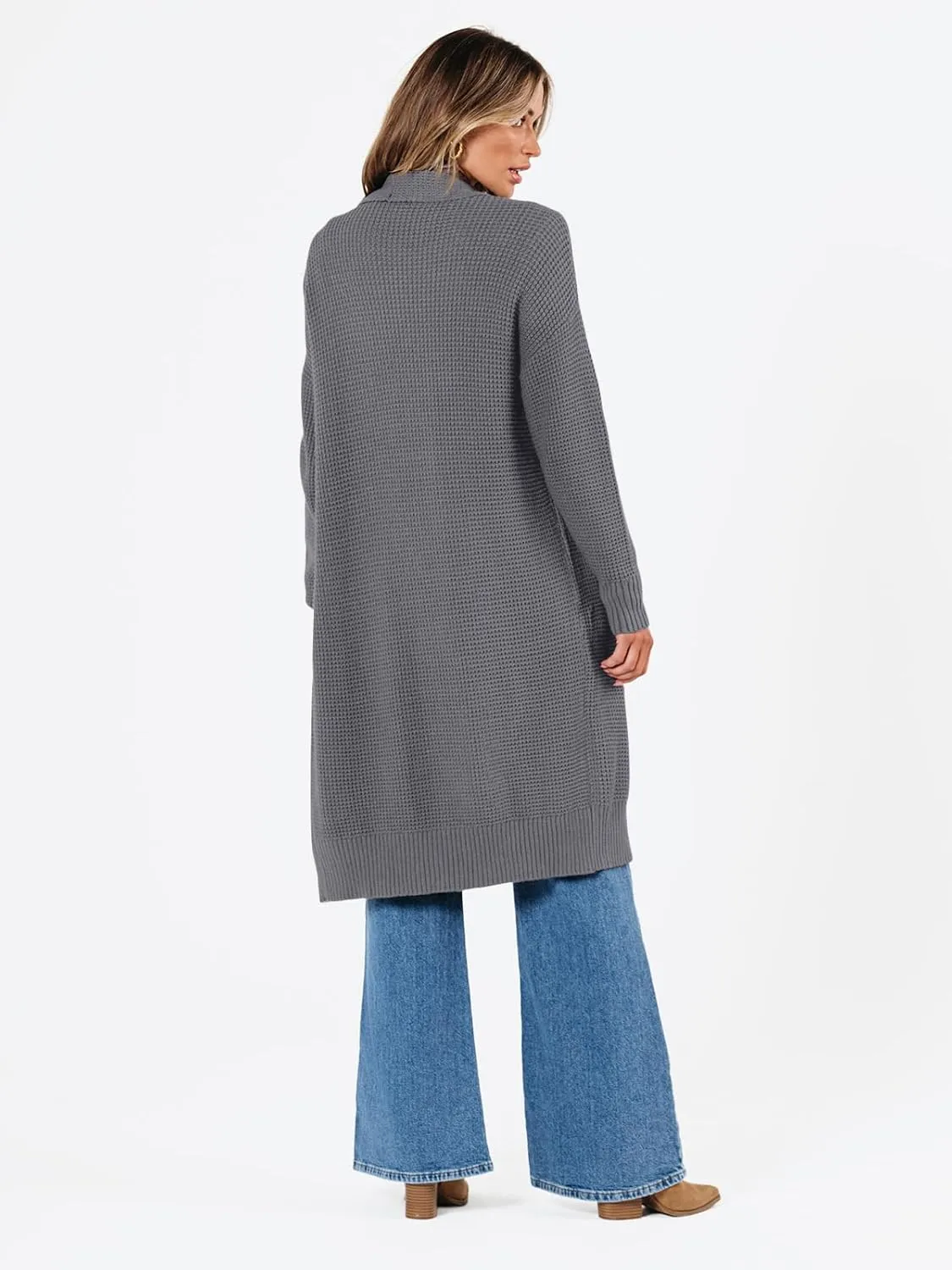 LILLUSORY Long Cardigan Sweaters for Women Fall Trendy Oversized Open Front Winter Coat