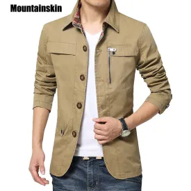Men's Jacket Casual Solid Men Outerwear Slim Fit
