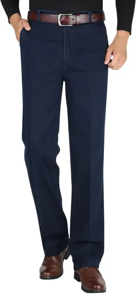Modezier Men's Durable Jeans,Manzera Classic Straight Stretch Jeans Relaxed Fit Pants for Mens