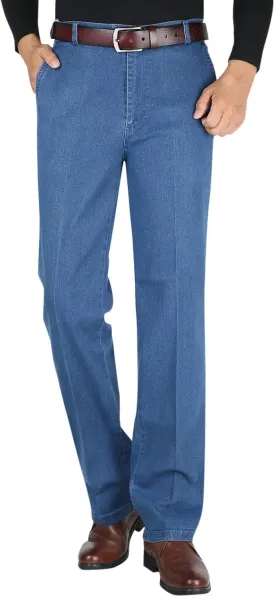 Modezier Men's Durable Jeans,Manzera Classic Straight Stretch Jeans Relaxed Fit Pants for Mens