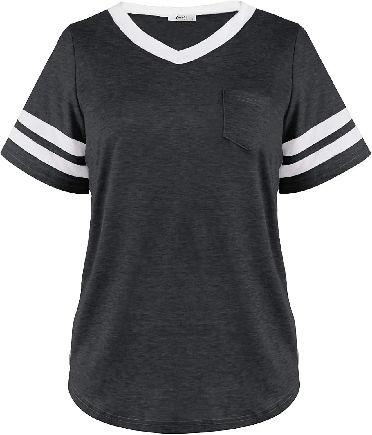 OMSJ Womens Summer Tops Casual Short/Long Sleeve T-Shirts