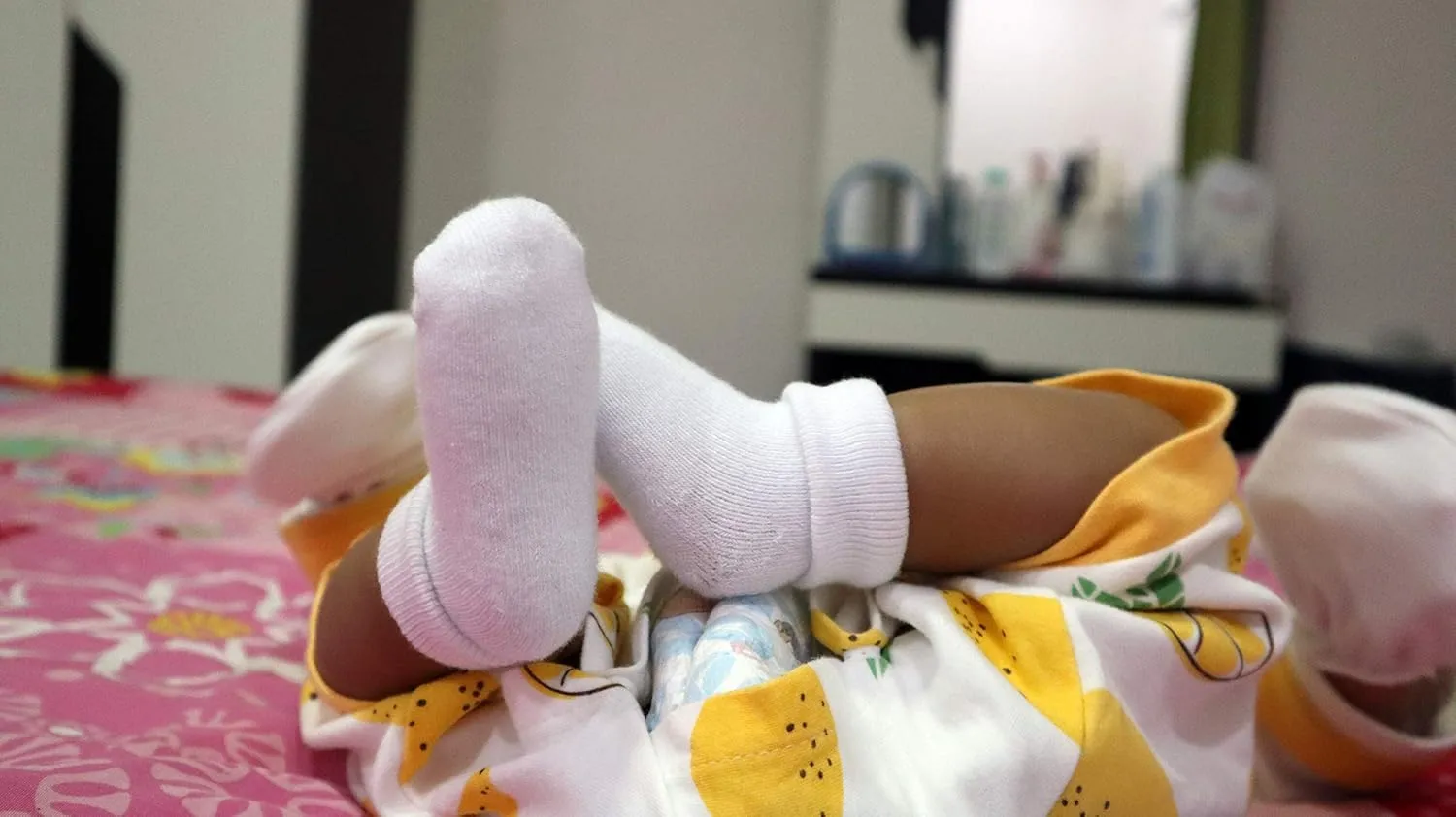 RATIVE Newborn Baby Socks 0-6,6-12 Months Terry Turn Cuff Socks for Boys Girls