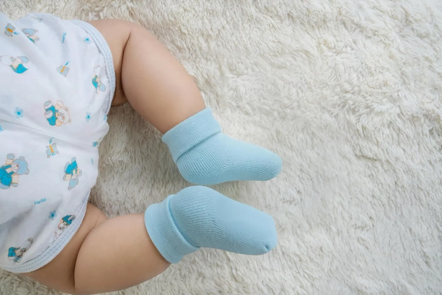 RATIVE Newborn Baby Socks 0-6,6-12 Months Terry Turn Cuff Socks for Boys Girls