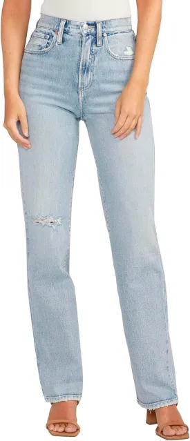 Silver Jeans Co. Women's Highly Desirable High Rise Straight Leg Jeans
