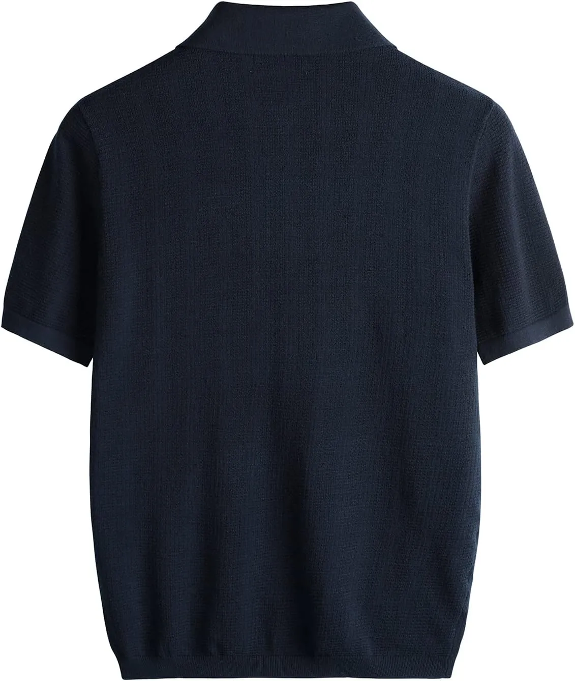 VATPAVE Mens Knit Polo Shirts Casual Short Sleeve Classic Ribbed Golf Shirt
