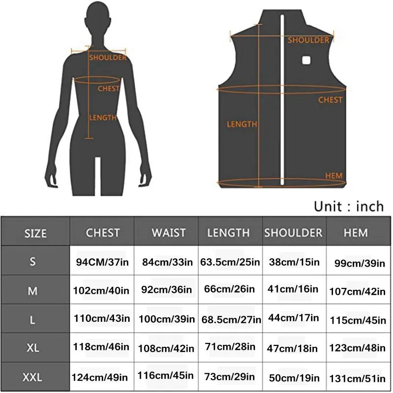 Women Heating Vest Winter Cotton Jacket USB Infrared Electric Heating suit