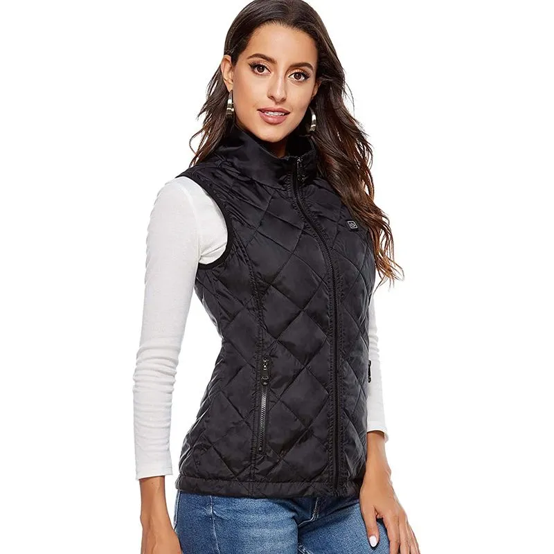 Women Heating Vest Winter Cotton Jacket USB Infrared Electric Heating suit