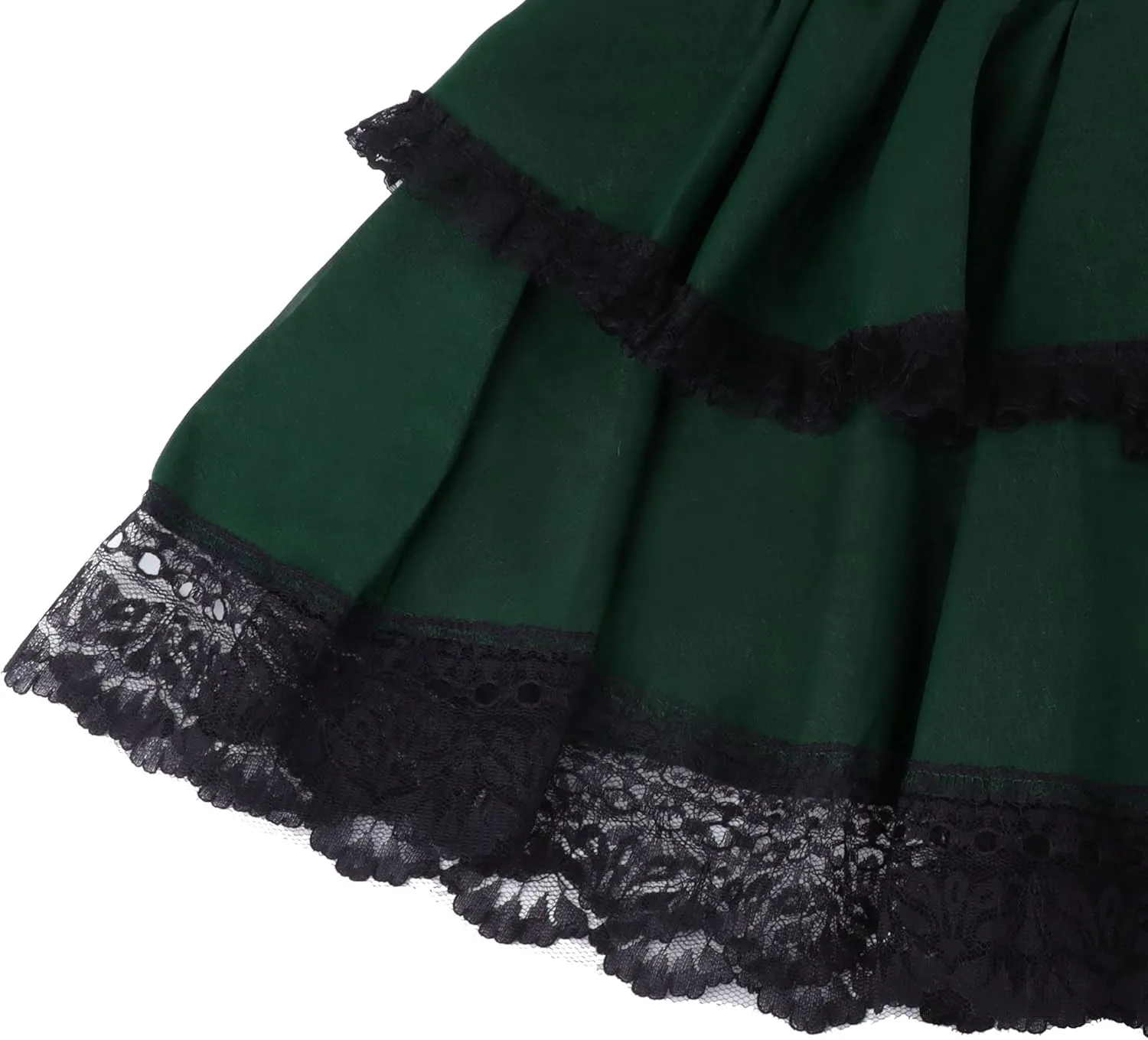 Womens Mini Gothic Skirt Tie Waist Lace Up Double Layered Ruffles Y2k Punk Emo Skirt with Chain