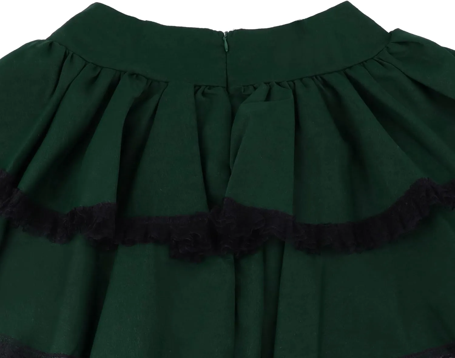 Womens Mini Gothic Skirt Tie Waist Lace Up Double Layered Ruffles Y2k Punk Emo Skirt with Chain