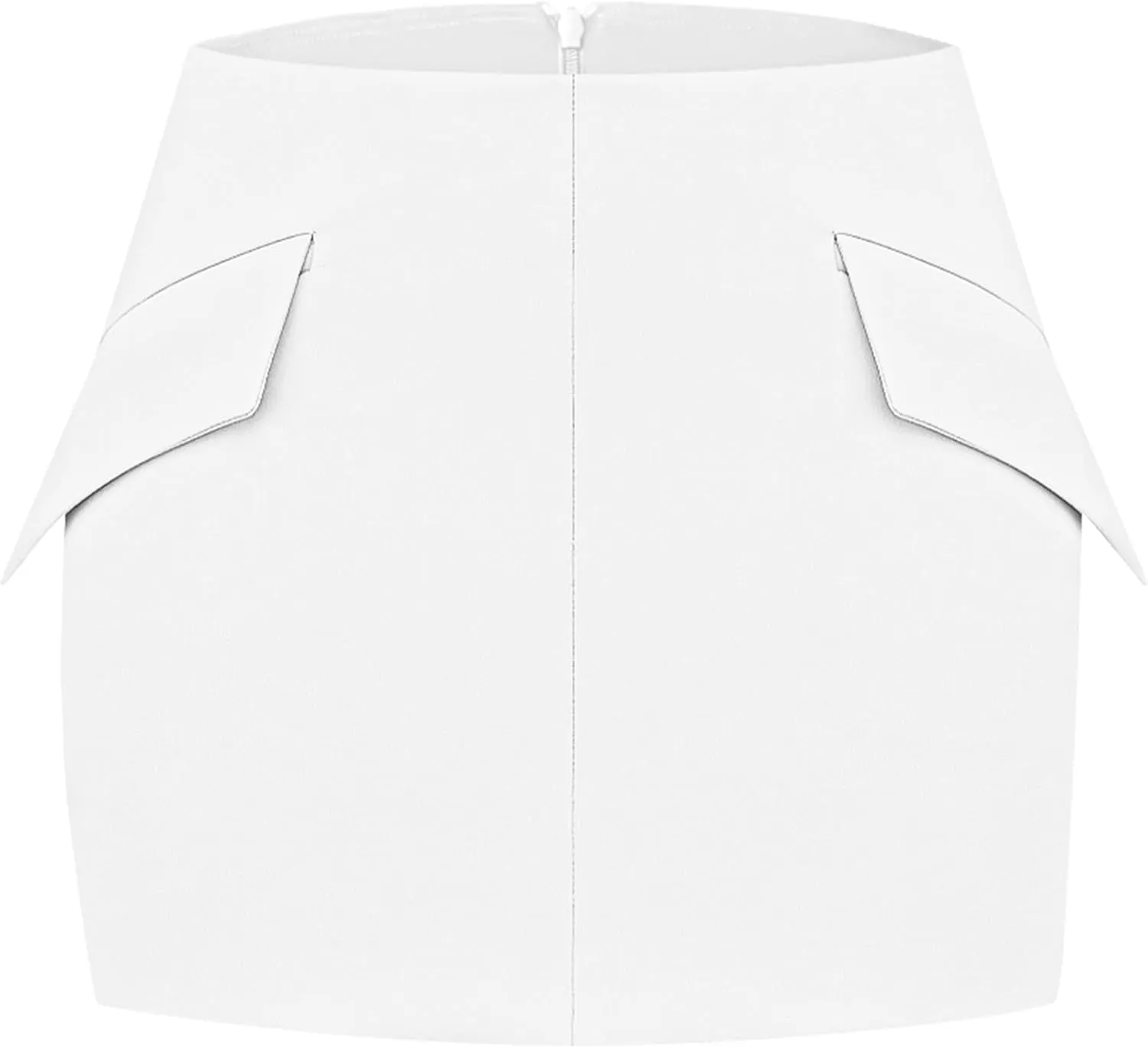 YMDUCH Women's Trendy Casual Mid-Waist Stretchy Fitted Bodycon Party Club Mini Pencil Skirts