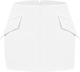 YMDUCH Women's Trendy Casual Mid-Waist Stretchy Fitted Bodycon Party Club Mini Pencil Skirts