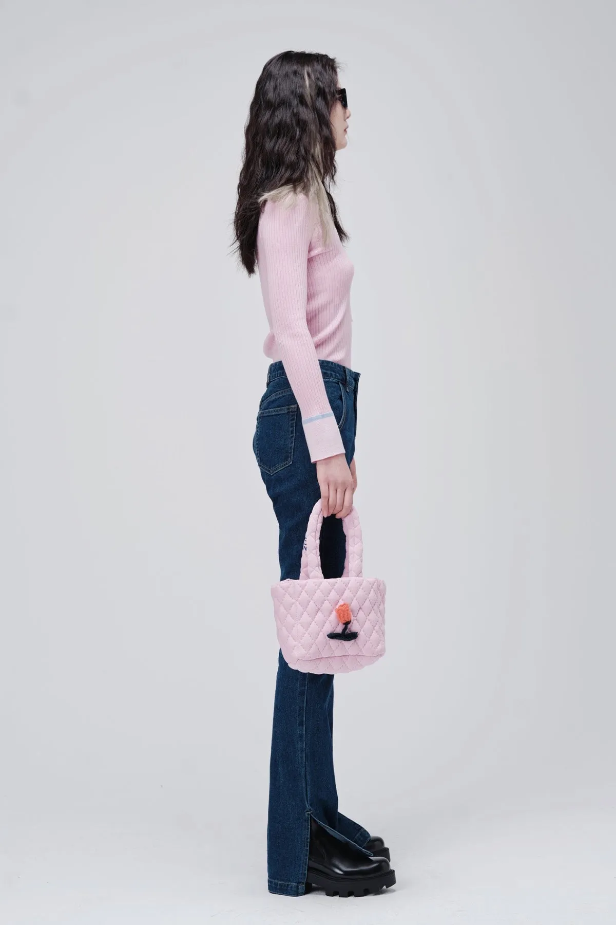 ZI II CI IEN | Pure Wool Contrast Knit Sweater